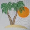 2 palms embroidery design