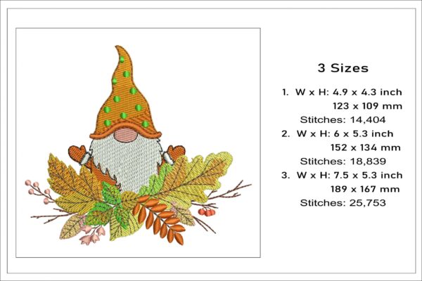 Autumn wreath with gnome