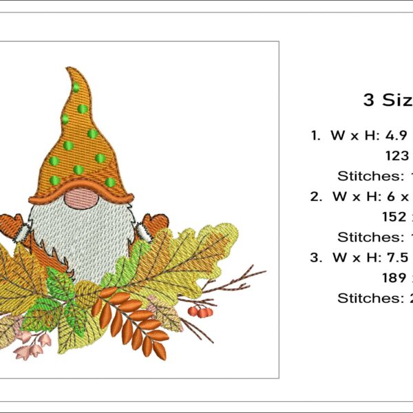 Autumn wreath with gnome