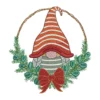 Christmas embroidery design - Mrs gnome embroidery design - wreath with gnome embroidery design 3 - 1