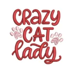 Crazy Cat Lady Embroidery Design - Instant Download