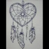 Dream catcher embroidery design - sketch embroidery