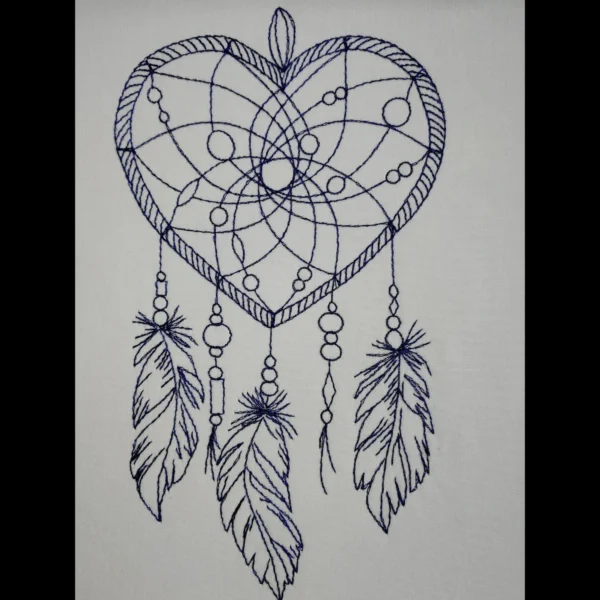 Dream catcher embroidery design - sketch embroidery