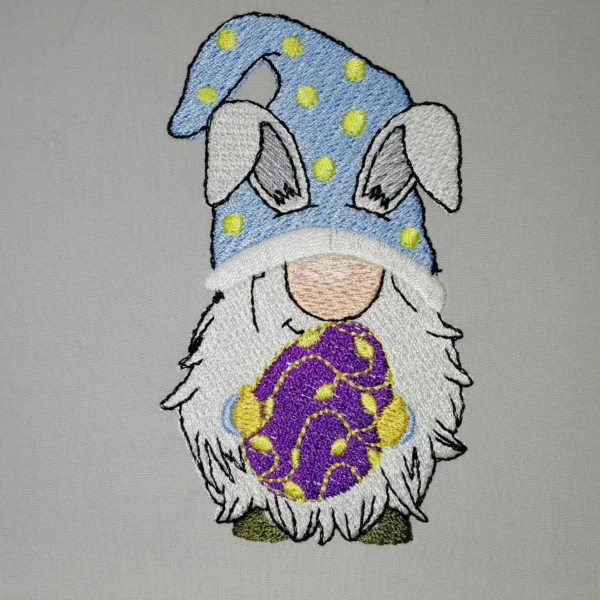 Easter gnome embroidery design 1 - cute gnome embroidery pattern