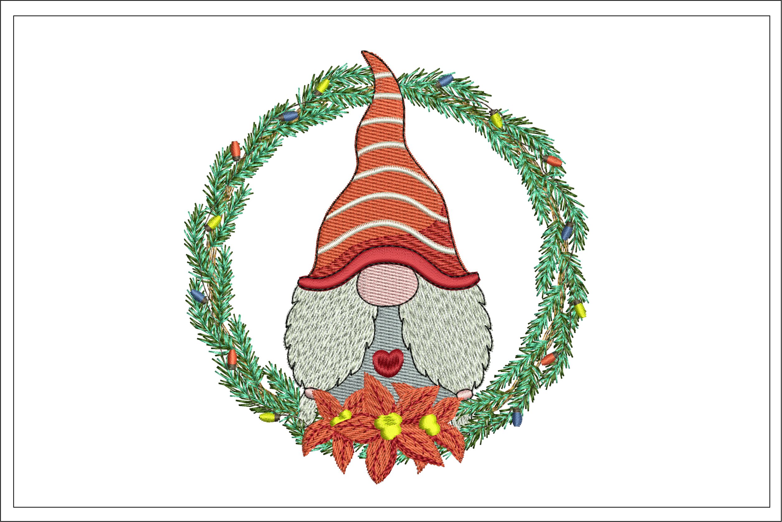 Christmas Wreath With Gnome