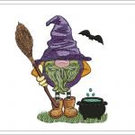 Gnome Embroidery Design | Happy Halloween