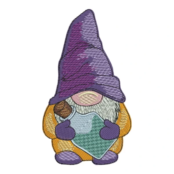 Halloween gnome embroidery design - gnome with bottle embroidery - cute gnome pattern