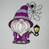 Halloween gnome embroidery - gnome wizard embroidery design - Halloween embroidery pattern