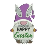 Easter Gnome Embroidery Design 4 - Happy Easter Embroidery