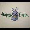 Happy Easter embroidery design - cute Easter bunny embroidery - machine embroidery design 1