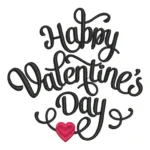 Happy Valentine's Day Embroidery Design 2