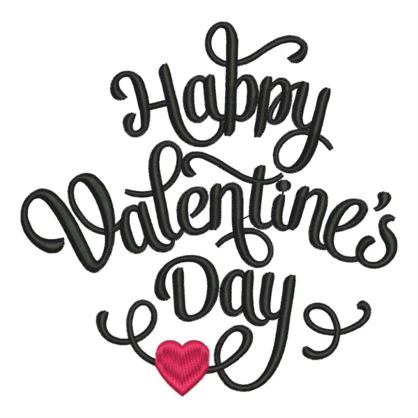 Happy Valentines Day embroidery design 2