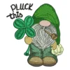 Gnome Embroidery Design - St. Patrick's Day Pattern