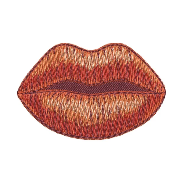 Lips embroidery design - red lips embroidery pattern