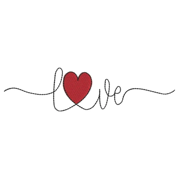 Love line embroidery design Love line embroidery design
