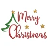 Merry Christmas embroidery design 3 - Christmas embroidery pattern 1