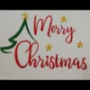 Merry Christmas embroidery design 3 - Christmas embroidery pattern