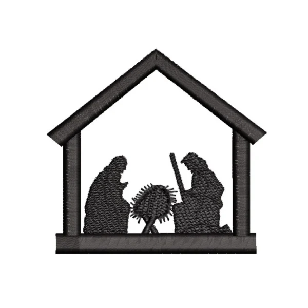 Nativity embroidery design - Christmas embroidery pattern