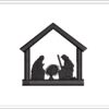 Nativity scene embroidery design