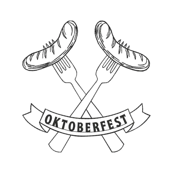 Oktoberfest embroidery design - sketch embroidery pattern