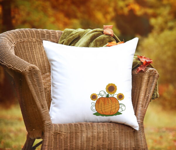 Pumpkin And Sunflowers