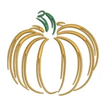 Pumpkin Embroidery Design - Pumpkin Outline Embroidery