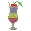 Rainbow paradise cocktail embroidery design - colorful drink embroidery 1