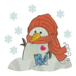 Snowman Embroidery Design - Winter Embroidery
