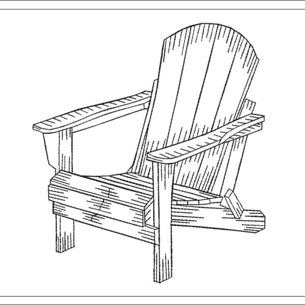 Adirondack chair sketch embroidery