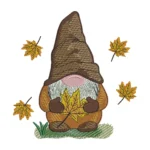 Autumn Gnome Embroidery Design - Machine Embroidery