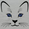 Cat face embroidery design - cute cat embroidery pattern