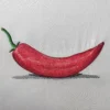 Chili embroidery design - chili pepper embroidery design