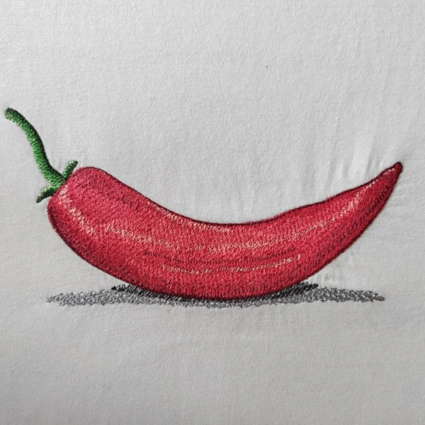 Chili embroidery design - chili pepper embroidery design
