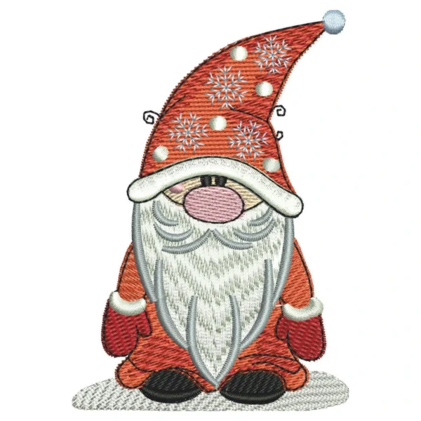 Christmas gnome embroidery design 4 - Winter embroidery design - cute gnome embroidery pattern