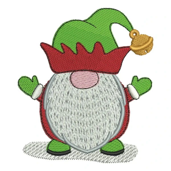Christmas gnome embroidery design 6 - cute gnome embroidery pattern