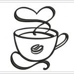 Coffee Love Embroidery Design