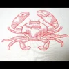 Crab embroidery design - sketch embroidery design - water creature embroidery