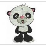 Cute Panda Embroidery Design