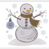 Cute Snowman embroidery design