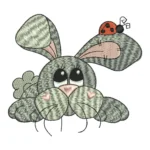 Cute Bunny Embroidery Design - Digital Download