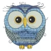 Cute owl embroidery design 2