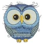 Owl Embroidery Design - Cute Bird Pattern