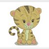 Cute tiger embroidery