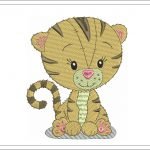 Cute Tiger Embroidery Design