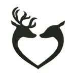Deer Heart Embroidery Design - Deer Silhouette Pattern
