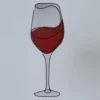 Glass of wine embroidery design - tall glass embroidery design - red wine embroidery