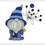 Spring Embroidery Design | Gnome With Dandelion