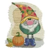 Gnome with pumpkin embroidery design 2 Gnome with pumpkin embroidery design 2