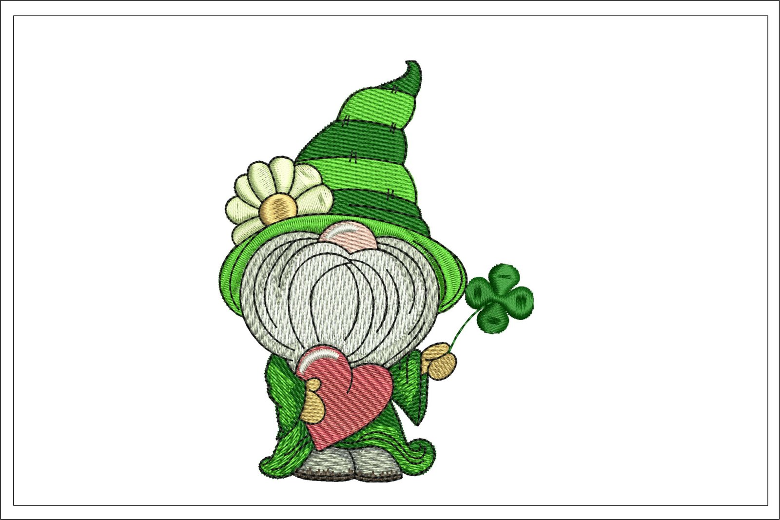 Irish Gnome Embroidery Design Embroidery Escape