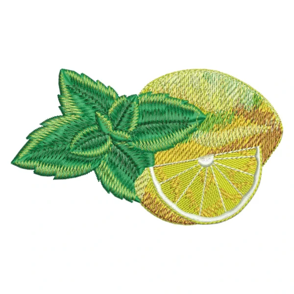 Lemon embroidery design - fruit embroidery design 1